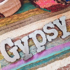 Antique Metal "Gypsy" Sign